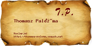 Thomasz Palóma névjegykártya